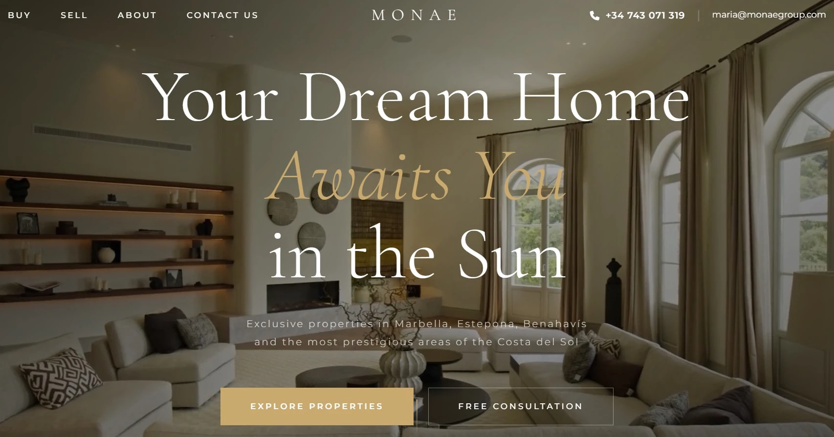 Monae Group — luxury real estate Costa del Sol