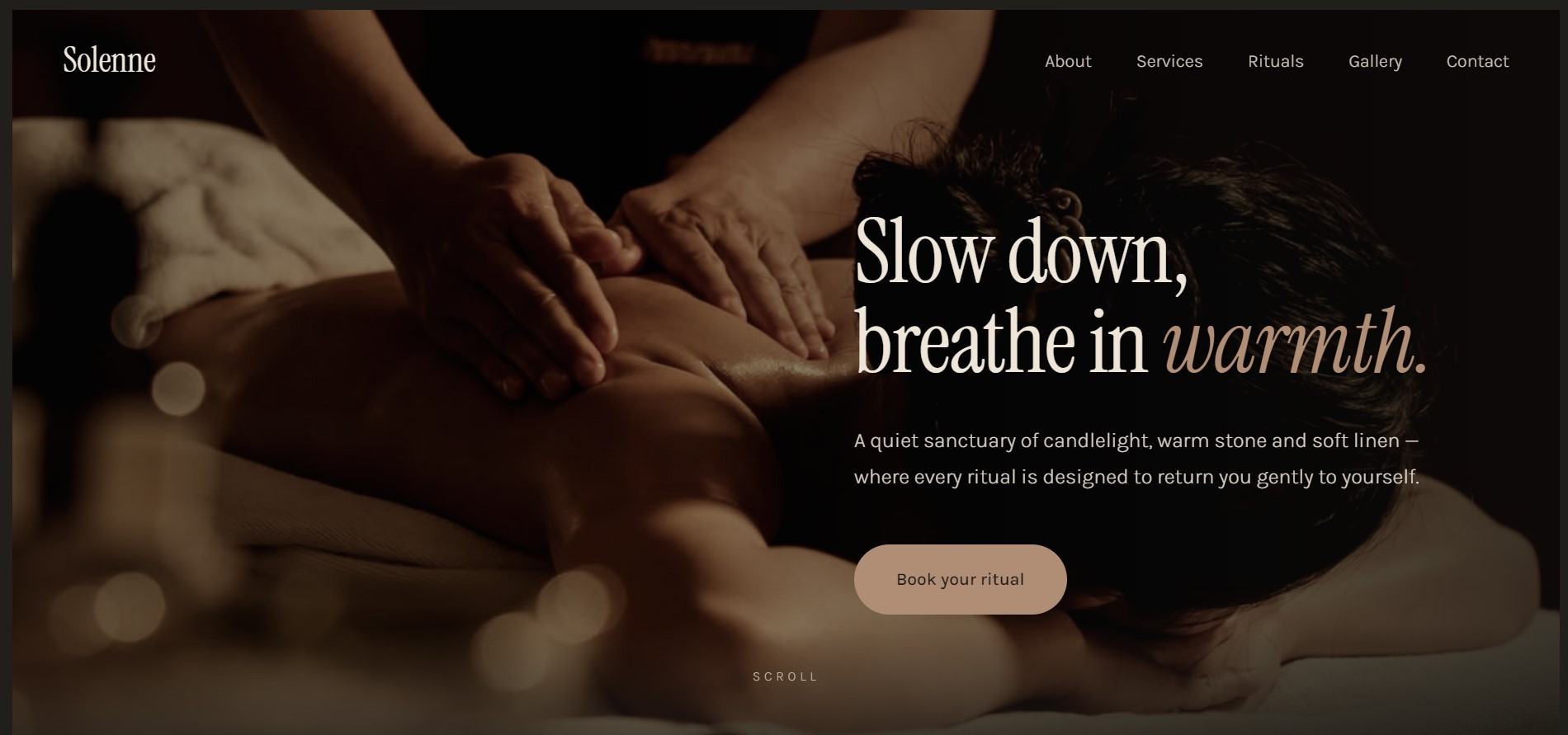 Solenne — luxury spa & wellness concept site